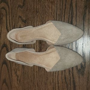 Nude Suede Flats